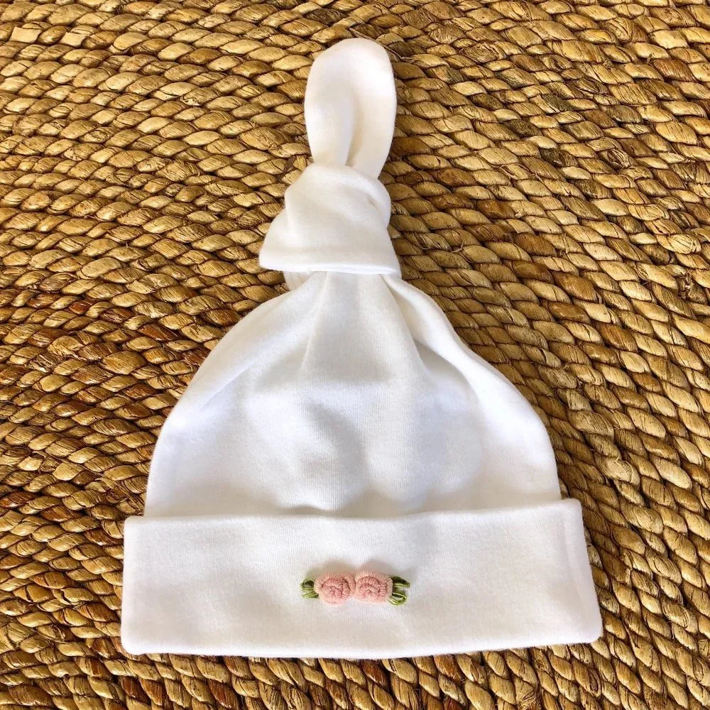 New 6 Mo Tiny‎ Bundles 3Pc Pink Rosebuds Hat T-shirt Pants Infant Baby Roses